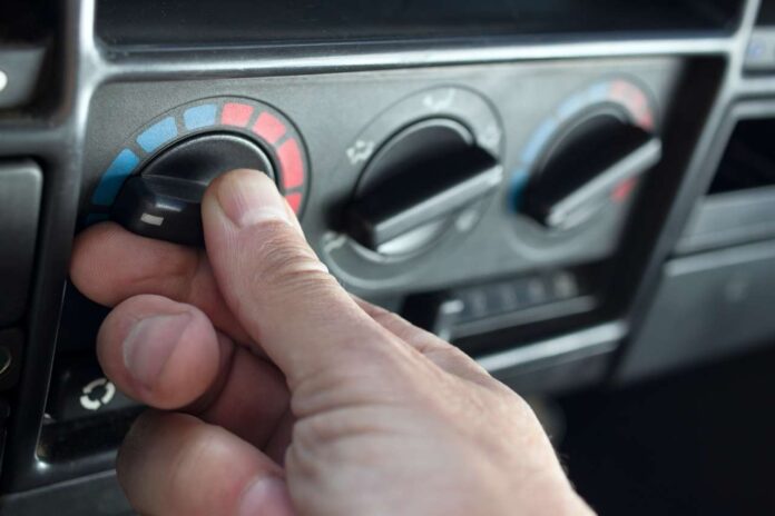 How to turn on heater in car